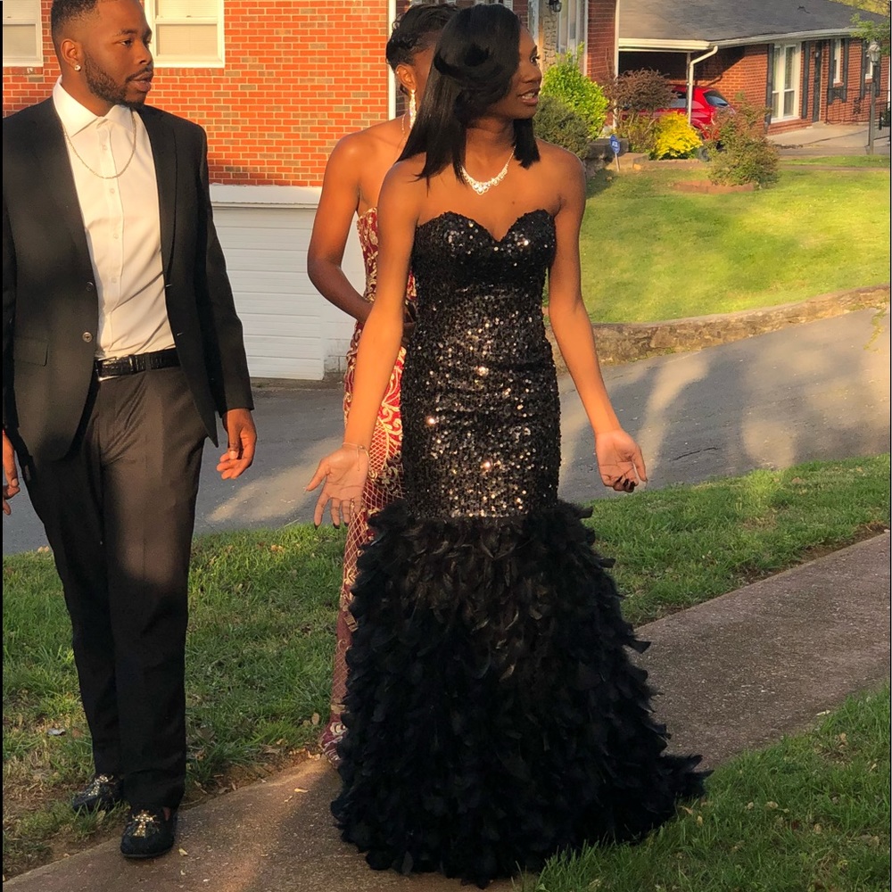 Black Mermaid Prom Dress